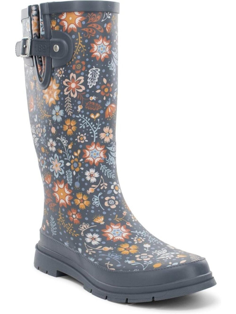 Woman's Gray Garden Knee High Waterproof Rain Boot Outdoor Western Chief Shoes